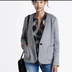 Madewell Gray Carrington Cardigan Blazer
